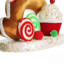 Large Gingerbread Boy with Candy Cane Christmas Ornament Christmas Ornaments|