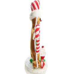 Large Gingerbread Boy with Candy Cane Christmas Ornament Christmas Ornaments|