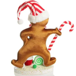 Large Gingerbread Boy with Candy Cane Christmas Ornament Christmas Ornaments|