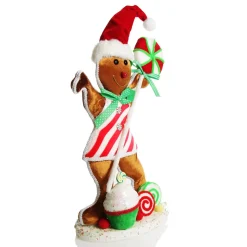 Large Gingerbread Girl with Lollipop Christmas Ornament Christmas Ornaments|