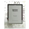 Large Glass Christmas Photo Frame - Gold Snowflakes Joy Photo Gifts|