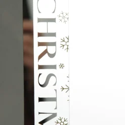 Large Glass Christmas Photo Frame - Gold Snowflakes Joy Photo Gifts|