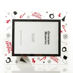 Large Glass Christmas Photo Frame - Candy Cane Photo Gifts|