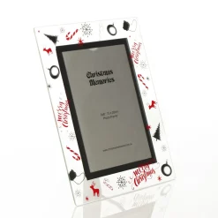 Large Glass Christmas Photo Frame - Candy Cane Photo Gifts|