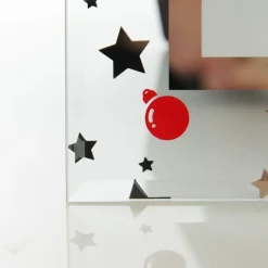 Large Glass Christmas Photo Frame - Stars and Baubles Photo Gifts|