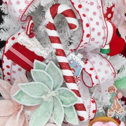 Large Glitter Candy Cane Decorations - Set of 2 Christmas Tree Decorations|