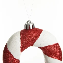 Large Glitter Candy Cane Decorations - Set of 2 Christmas Tree Decorations|