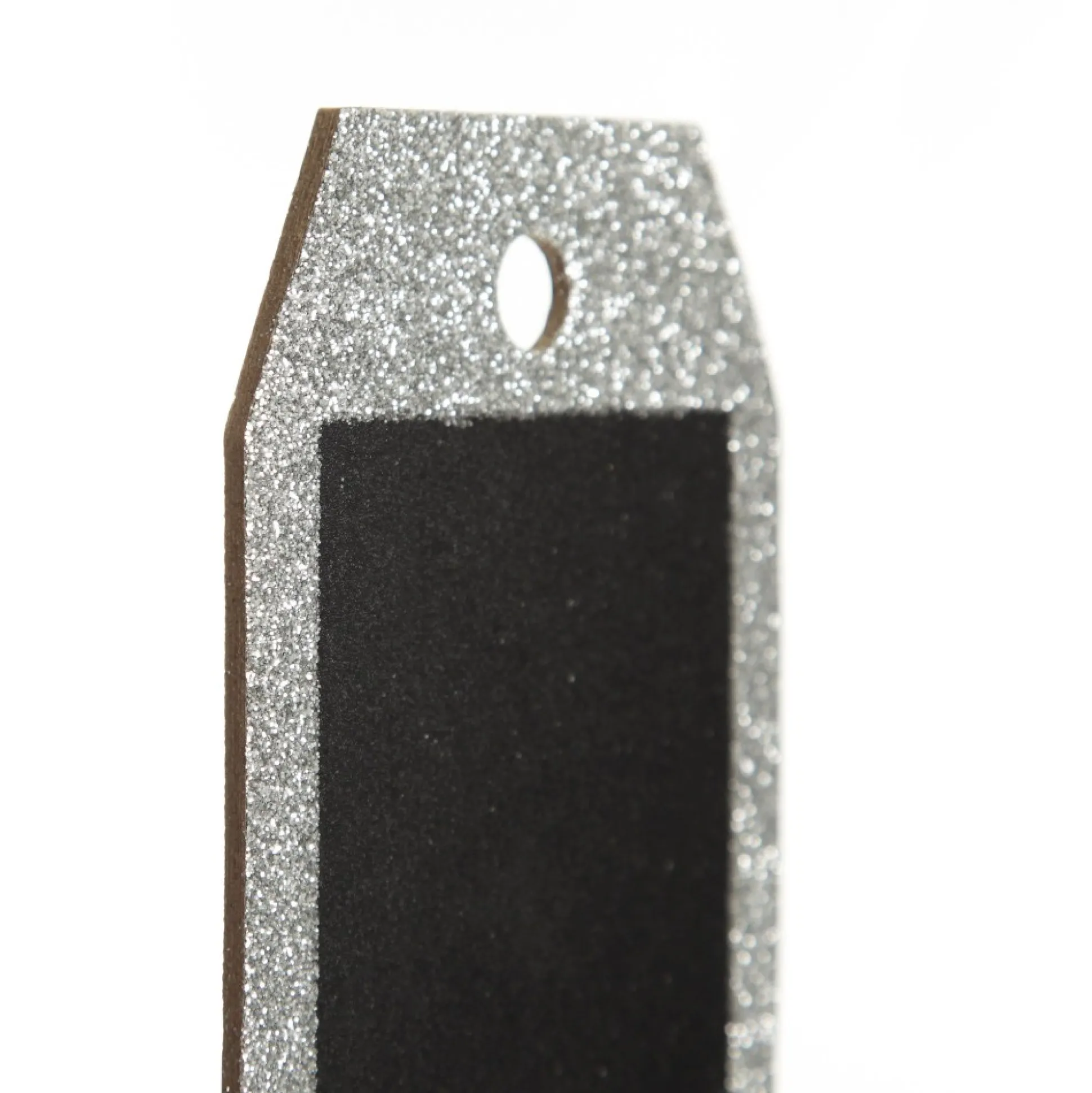 Large Glitter Square Edge Name Tag Personalised Santa Sacks|