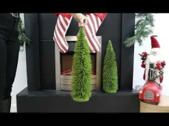 Large Green Bottle Brush Tree Table Top Christmas Trees|