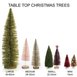 Large Green Bottle Brush Tree Table Top Christmas Trees|