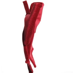 Large Padded Burgundy Velvet Bow Christmas Bells And Bows|