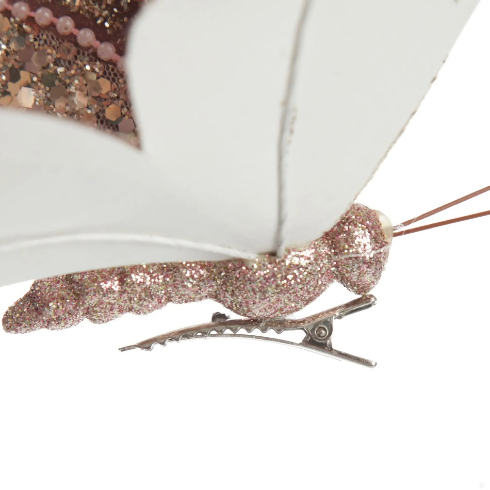 Large Pink with Gold Glitter Butterfly Clip Butterflies And Birds|