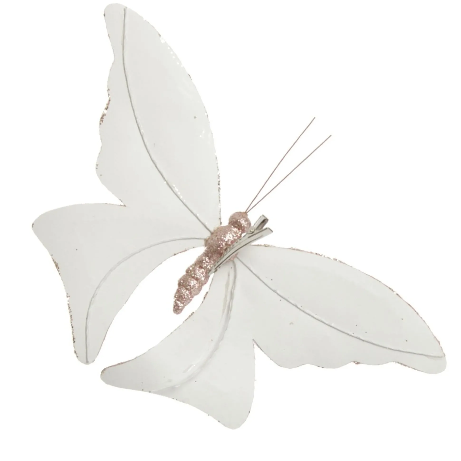 Large Pink with Gold Glitter Butterfly Clip Butterflies And Birds|