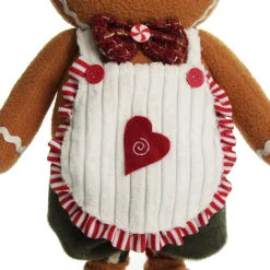 Large Plush Stretch Leg Gingerbread with Chef Hat Christmas Ornament Christmas Figurines|