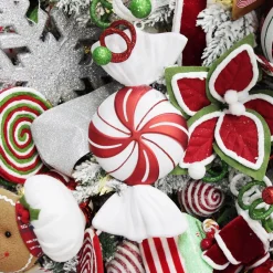 Large Red and White Swirl Peppermint Candy Hanging Christmas Decoration Christmas Tree Decorations|