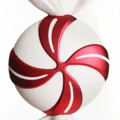 Large Red and White Swirl Peppermint Candy Hanging Christmas Decoration Christmas Tree Decorations|