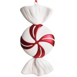 Large Red and White Swirl Peppermint Candy Hanging Christmas Decoration Christmas Tree Decorations|