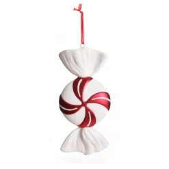 Large Red and White Swirl Peppermint Candy Hanging Christmas Decoration Christmas Tree Decorations|