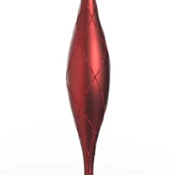 Large Red Christmas Long Drop Decoration - Set of 3 Finials And Drops|