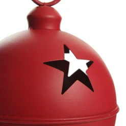 Large Red Metal Bell Decoration Christmas Bells And Bows|
