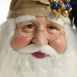 Large Santa Head with Blue Hat Christmas Wall Hanging Wall Hangings And Signs|