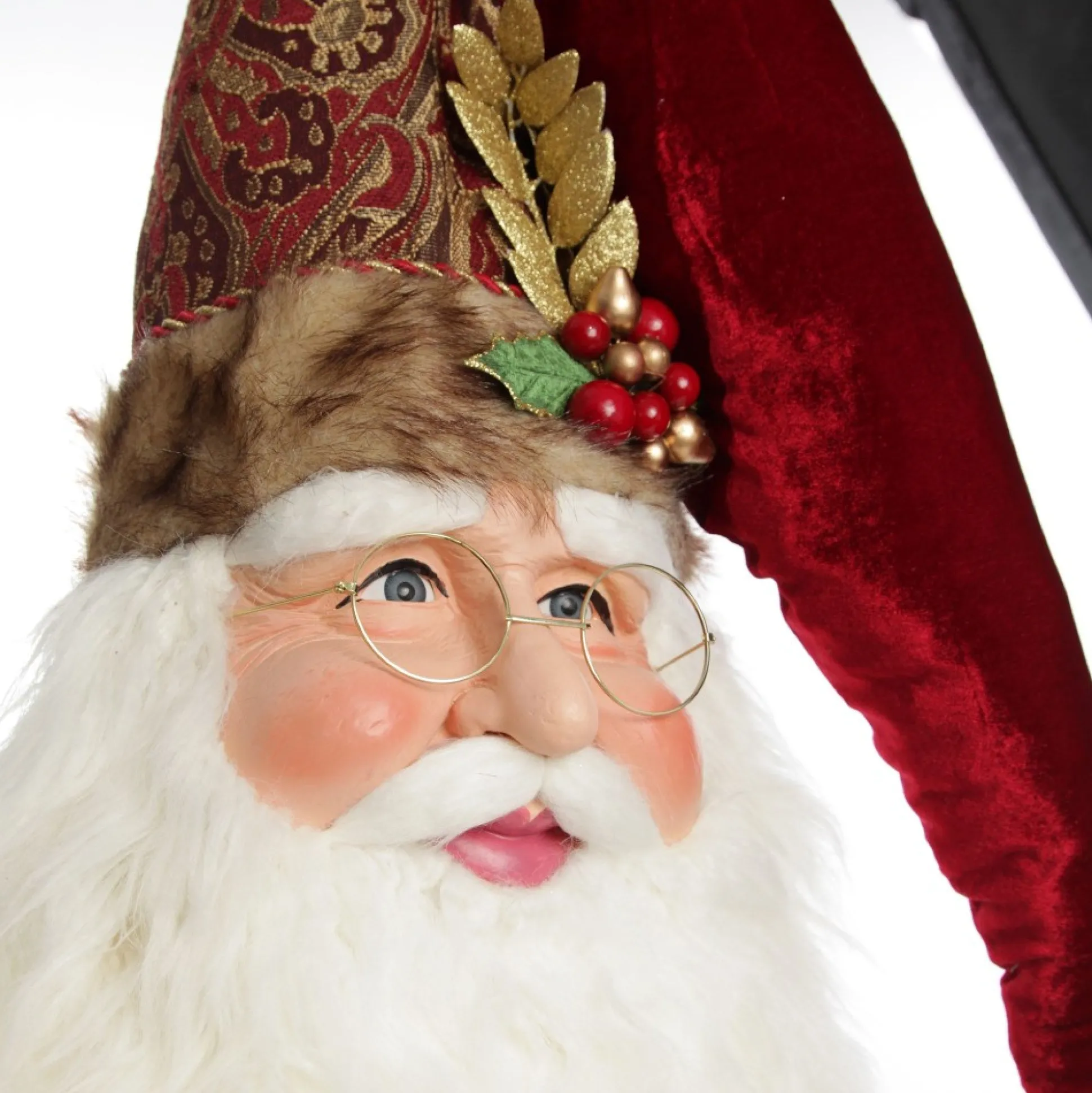 Large Santa Head with Burgundy Hat Christmas Wall Hanging Wall Hangings And Signs|