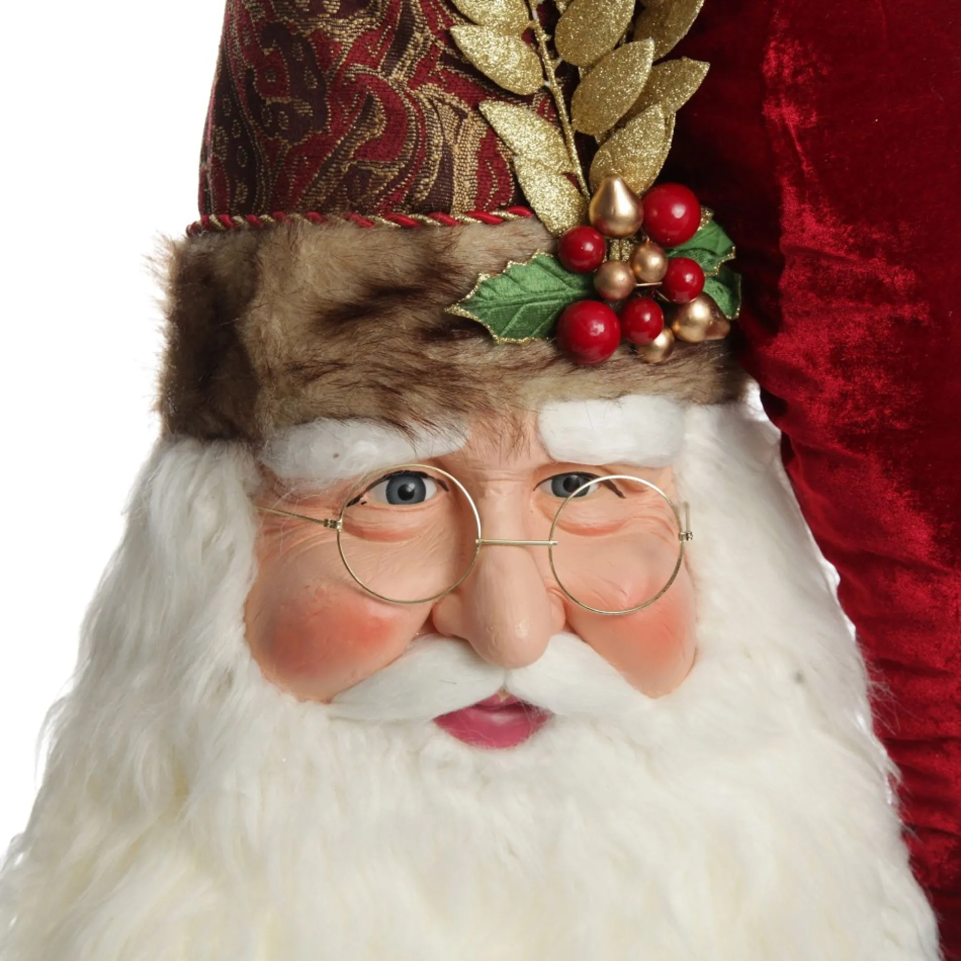 Large Santa Head with Burgundy Hat Christmas Wall Hanging Wall Hangings And Signs|