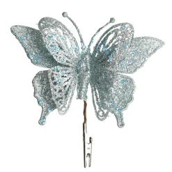 Light Blue Glitter Butterfly Clip Butterflies And Birds|