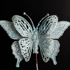 Light Blue Glitter Butterfly Clip Butterflies And Birds|