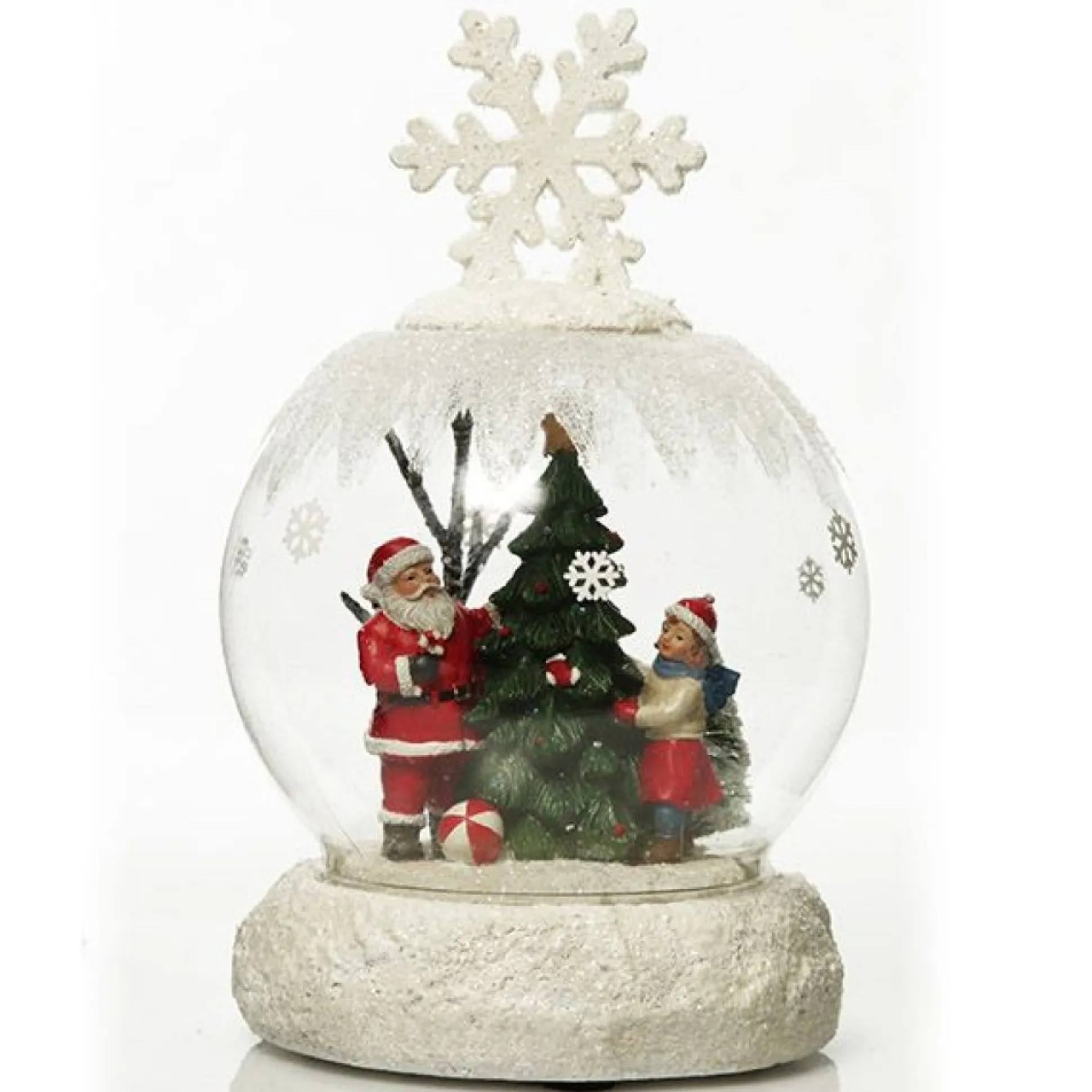 Light Up Musical Santa Globe Light-Up Scenes And Ornaments|