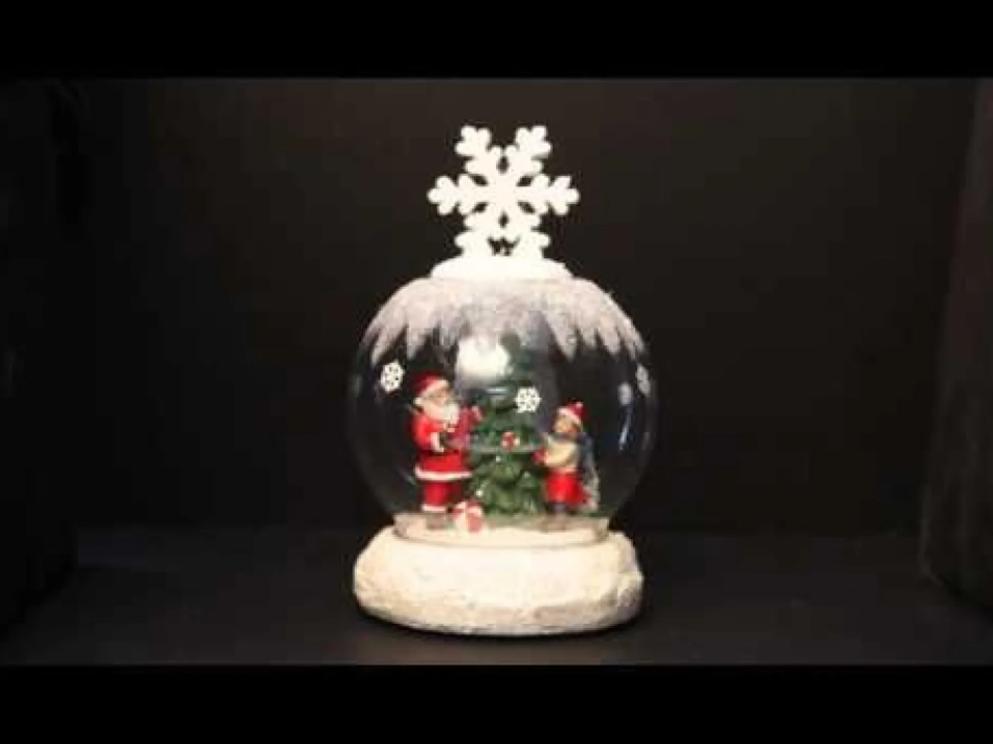 Light Up Musical Santa Globe Light-Up Scenes And Ornaments|