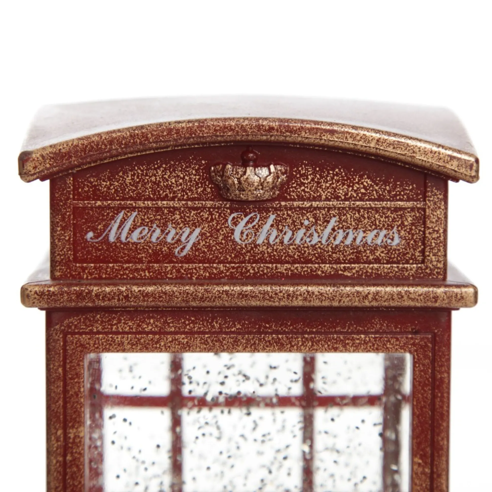 Light Up Musical Telephone Booth with Santa Christmas Ornament Light-Up Scenes And Ornaments|