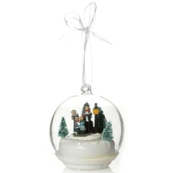 Lightup Christmas Carolers Glass Ball Light-Up Scenes And Ornaments|