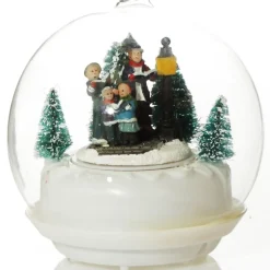 Lightup Christmas Carolers Glass Ball Light-Up Scenes And Ornaments|