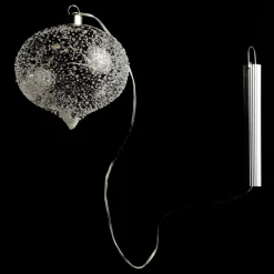 Lightup Clear Glass Glitter Bauble Decorative Christmas Baubles|