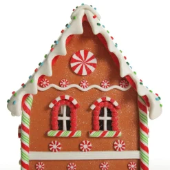 Lightup Gingerbread House Christmas Ornament Light-Up Scenes And Ornaments|