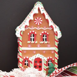 Lightup Gingerbread House Christmas Ornament Light-Up Scenes And Ornaments|