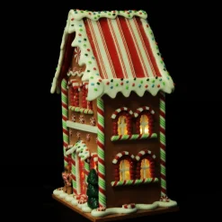 Lightup Gingerbread House Christmas Ornament Light-Up Scenes And Ornaments|