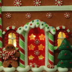 Lightup Gingerbread House Christmas Ornament Light-Up Scenes And Ornaments|
