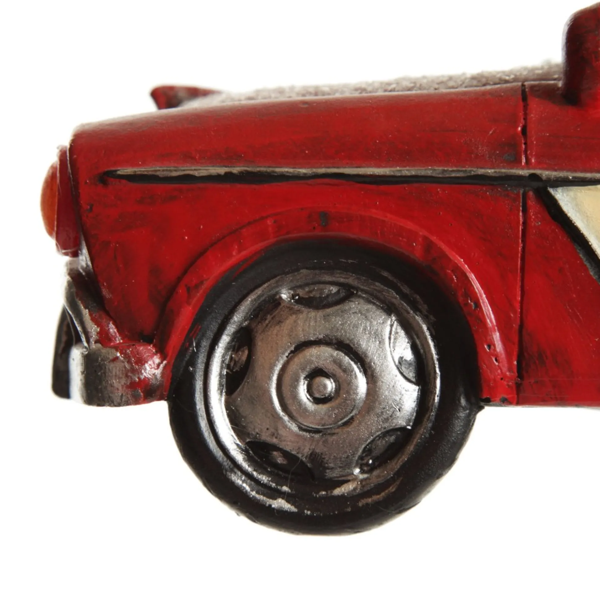 Lightup Santa in Car with Christmas Tree on Roof Ornament Light-Up Scenes And Ornaments|