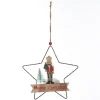 Lightup Wire Star Hanging Christmas Ornament with Nutcracker Holding Tree Christmas Tree Decorations|