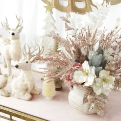 Luxe Pink Velvet Table Runner Christmas Table Decor|