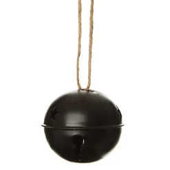 Matt Black Bell - Set of 2 Christmas Bells And Bows|