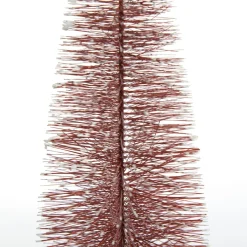 Medium Burgundy Wire Christmas Tree with Wood Base Table Top Christmas Trees|