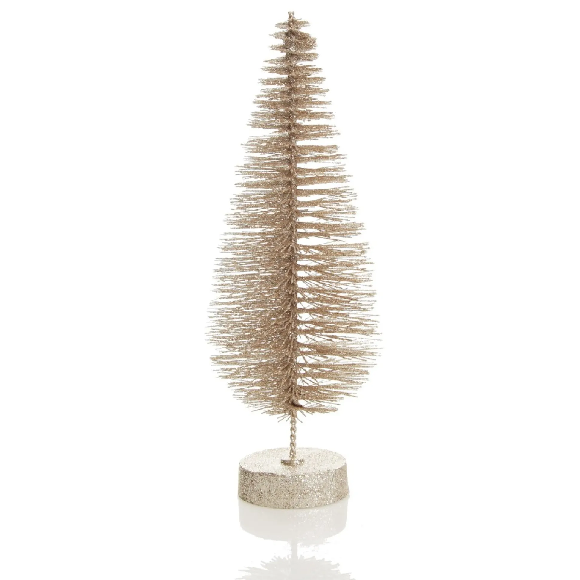 Medium Champagne Glitter Bottle Brush Christmas Tree Table Top Christmas Trees|