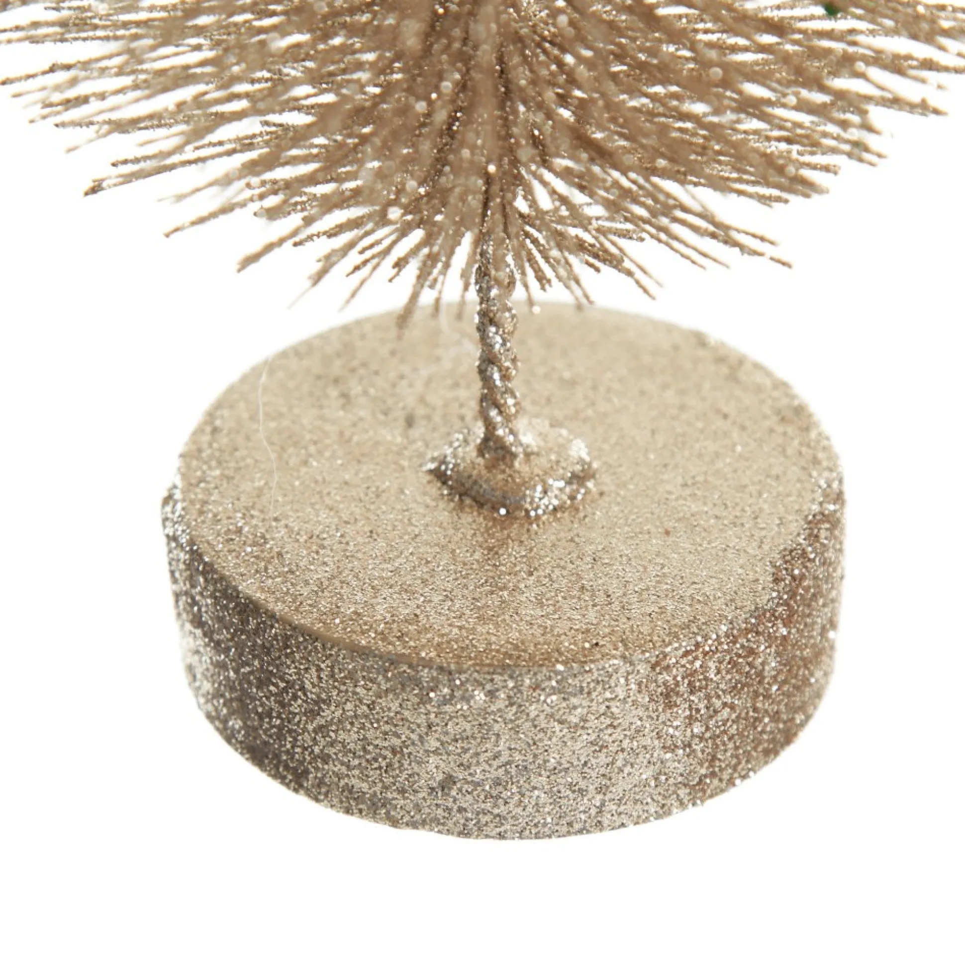 Medium Champagne Glitter Bottle Brush Christmas Tree Table Top Christmas Trees|