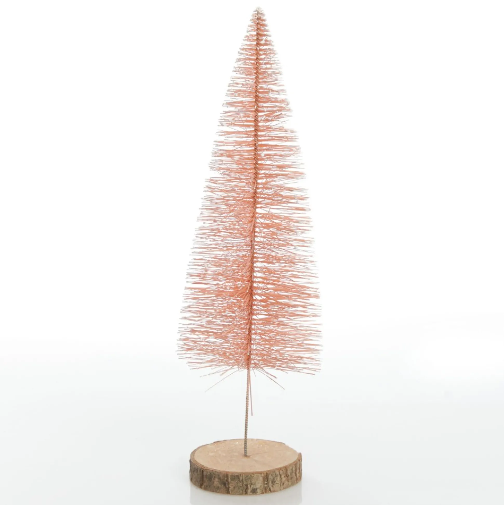 Medium Coral Wire Christmas Tree with Wood Base Table Top Christmas Trees|