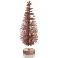 Medium Rose Gold Glitter Bottle Brush Christmas Tree Table Top Christmas Trees|