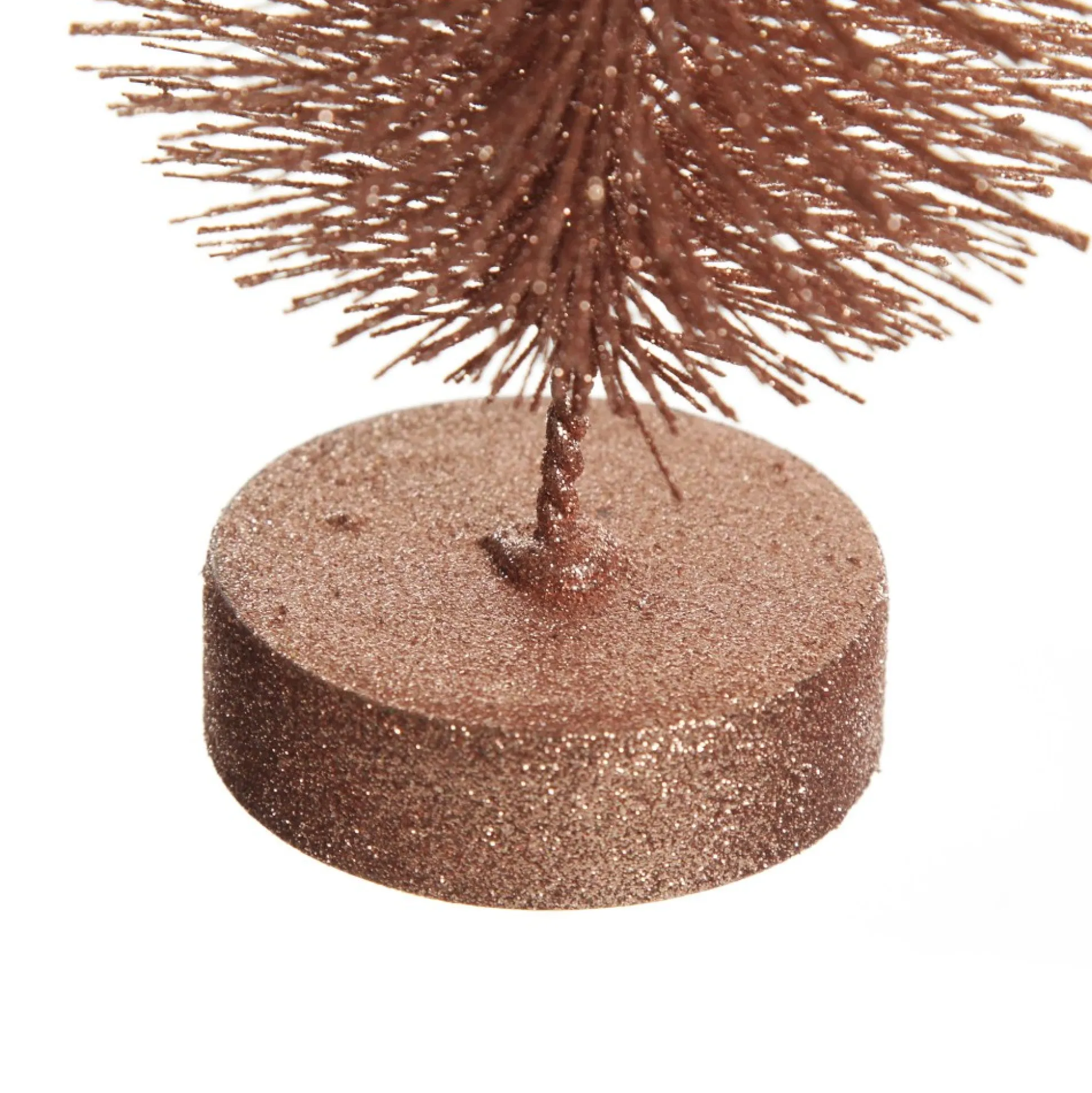 Medium Rose Gold Glitter Bottle Brush Christmas Tree Table Top Christmas Trees|