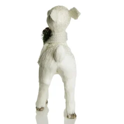 Medium White Sisal Standing Deer with White Glitter Highlights Christmas Birds And Animals|